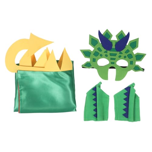 Yardwe Dinosaurierkostüm Für Junge Mädchen Mit Dino-umhängen Und Masken Grün Für Partys Und Rollenspiele Atmungsaktiv Und Bequem Yardwe Dinosaurierkostüm Für Junge Mädchen Mit Dino-umhängen Und Masken Grün Für Partys Und Rollenspiele Atmungsaktiv Und Bequem von Yardwe