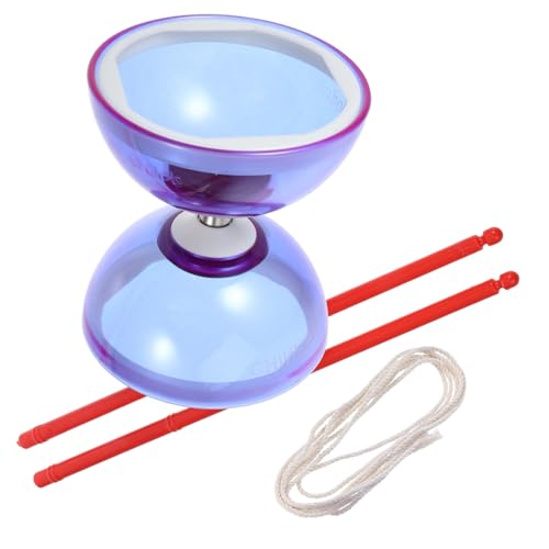 Yardwe Dreifach Gelagertes Doppelrad-diabolo Fitness-diabolo-Stick Diabolo 3 Lager Chinesisches Für Diabolo-ersatzstäbe Diabolo- Diabolo-Stick-ersatz Violett TPU von Yardwe