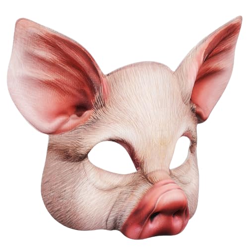 Yardwe Halloween Schweine Maske Halbgesicht Tiermaske aus Robustem EVA für Karneval Kostüm Party Foto Requisit Realistische Wiederverwendbare Maske für Gruppen und Cosplay Fans Yardwe Halloween Schweine Maske Halbgesicht Tiermaske aus Robustem EVA für Karneval Kostüm Party Foto Requisit Realistische Wiederverwendbare Maske für Gruppen und Cosplay Fans von Yardwe