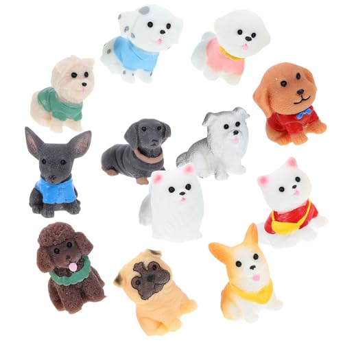 Yardwe Mini-Hundefiguren 12 Stück Realistische Detaillierte Spielzeughunde Kleine Welpenfiguren Pädagogische Hunde Tiere Spielzeug Kuchendekoration Ostereier Geburtstagsgeschenk für von Yardwe