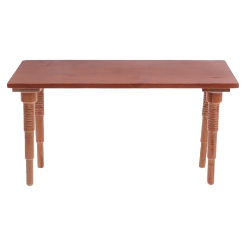 Yardwe Miniatur-Esstisch für Puppenhaus, Maßstab 1:12, Mini-Küchentisch, Kirschholzmöbel für Spielhaus, Puppenhaus, Holzmöbelzubehör Yardwe Miniatur-Esstisch für Puppenhaus, Maßstab 1:12, Mini-Küchentisch, Kirschholzmöbel für Spielhaus, Puppenhaus, Holzmöbelzubehör von Yardwe