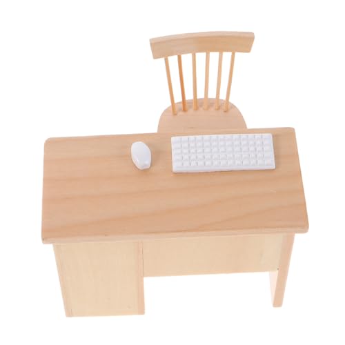 Yardwe Miniatur Puppenhaus Möbel Büro Tisch und Stuhl Tastatur und Maus Kompakte Simulation Robustes Design für Kreatives Rollenspiel und Puppenhaus Zubehör Yardwe Miniatur Puppenhaus Möbel Büro Tisch und Stuhl Tastatur und Maus Kompakte Simulation Robustes Design für Kreatives Rollenspiel und Puppenhaus Zubehör von Yardwe