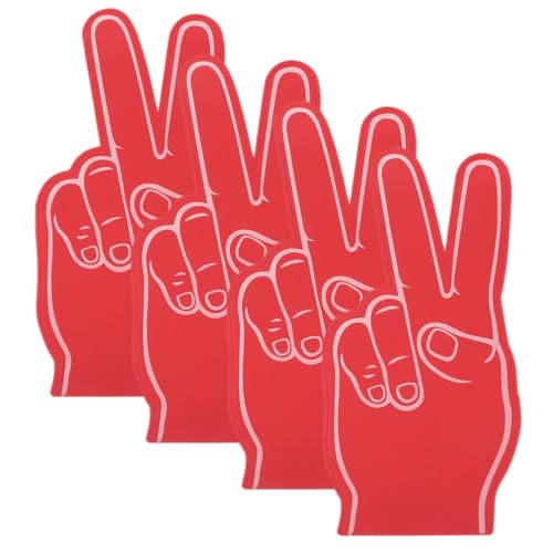 Yardwe Riesiger Schaumstoff-Finger Selbstgemacht Leere Schaumstoff-Handhandschuhe 4 Stück Cheerleader-Hände Palmen Jubel-Requisiten Für Leichtathletik Lokale Sportveranstaltungen von Yardwe