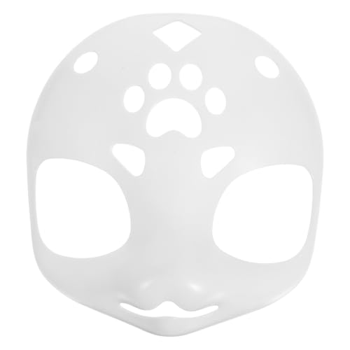 Yardwe Unbemalte Weiße Furry Kostüm Maske Plastiktier Kopf DIY Blank Cosplay Tiermaske für Halloween Karneval Party Zubehör Yardwe Unbemalte Weiße Furry Kostüm Maske Plastiktier Kopf DIY Blank Cosplay Tiermaske für Halloween Karneval Party Zubehör von Yardwe