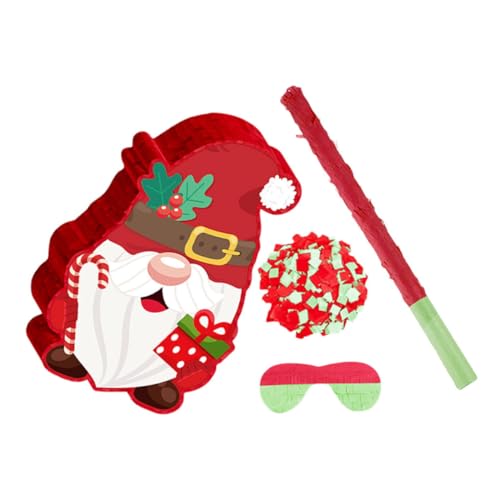 Yardwe Weihnachts-piñata mit Niedlichem Elf-design Inklusive und Augenbinde Langlebige Karton-deko für Indoor und Outdoor Partyspaß Yardwe Weihnachts-piñata mit Niedlichem Elf-design Inklusive und Augenbinde Langlebige Karton-deko für Indoor und Outdoor Partyspaß von Yardwe