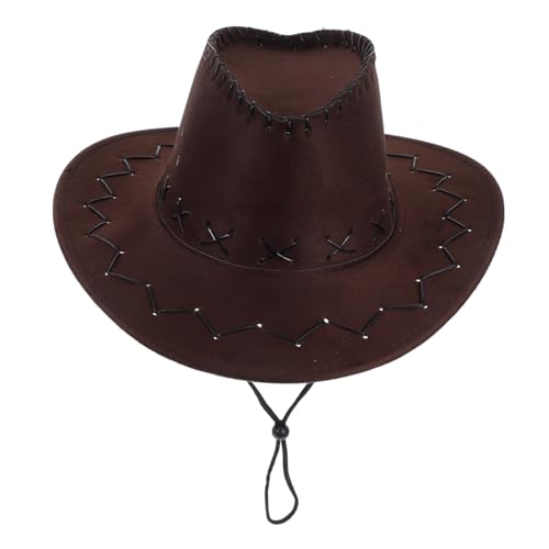 Yardwe Western Cowboyhut Atmungsaktiv mit Belüftungslöchern Verstellbare Stylischer Vielseitiger Performance Partyhut für Mädchen und Jungen Geeignet für Kostüm und Festival Yardwe Western Cowboyhut Atmungsaktiv mit Belüftungslöchern Verstellbare Stylischer Vielseitiger Performance Partyhut für Mädchen und Jungen Geeignet für Kostüm und Festival von Yardwe