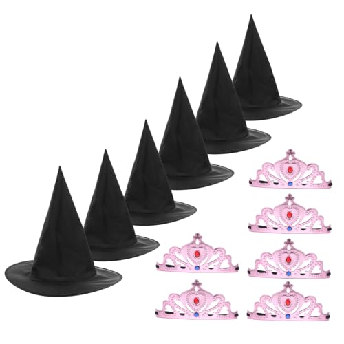 Yardwe Zaubererhutkrone Krone für Frauen Kronhaarzubehör Zaubererhüte für Erwachsene Kronen Kopfschmuck aus Mädchen Krone Parteibevorzugung Hexenhut-Cosplay-Accessoire Cosplay- Pu Yardwe Zaubererhutkrone Krone für Frauen Kronhaarzubehör Zaubererhüte für Erwachsene Kronen Kopfschmuck aus Mädchen Krone Parteibevorzugung Hexenhut-Cosplay-Accessoire Cosplay- Pu von Yardwe