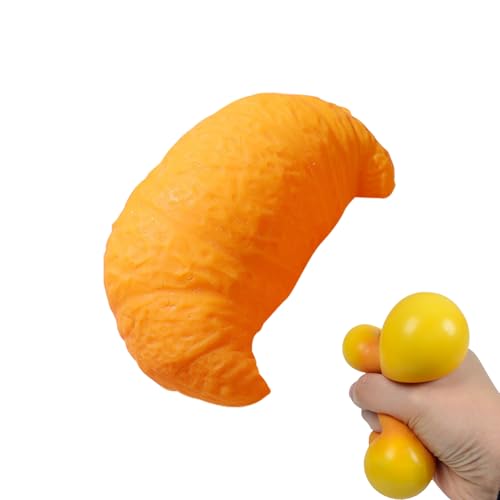 2 Stück Simulation Ananas Croissant Squishy Squeeze Toy, Anti Stress Spielzeug, Realistisches Brot Stressabbau Spielzeug, Antistress Spielzeug Sensorisches Stressspielzeug für Erwachsene und Kinder von Yarteim