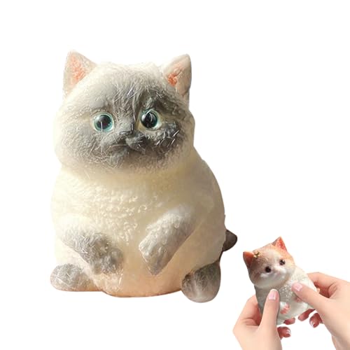 Niedliche Katze Squeeze Toy,Katze Stressball,Lustiges Squishy Antistress Spielzeug,Cat Squeeze Toy,Katze Quetschspielzeuge,Soft Cat Toy,Katze Anti Stress Squeeze Toy Für Kinder Und Erwachsene von Yarteim