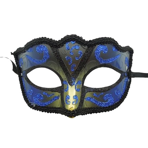 Yavitality 2 Stück Damen Herren Venezianischen Maske Venezianischen Masquerade Maske Maskerade-Maske Für Halloween-Party, Karneval, Maskarade-Ball (Blue) von Yavitality