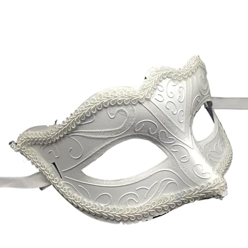 Yavitality 2 Stück Damen Herren Venezianischen Maske Venezianischen Masquerade Maske Maskerade-Maske Für Halloween-Party, Karneval, Maskarade-Ball (White) von Yavitality