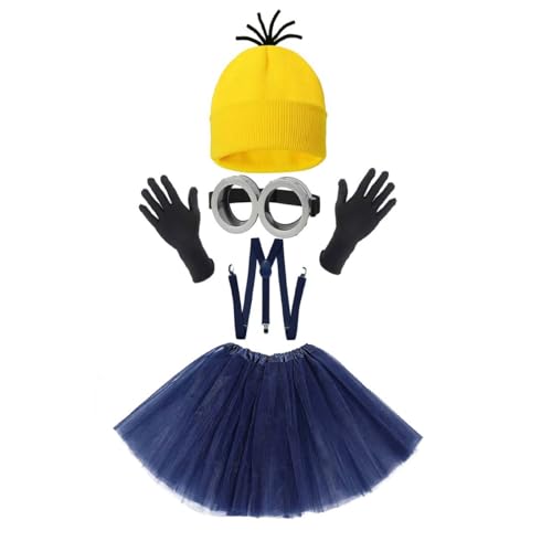 Yavitality Minioa-Kostü-Zubehör für Erwachsene,Halloween Cosplay, Gelbe Mütze Minions,Karneval Kostüm Zubehör, Kostüm für Erwachsene, Halloween, Karneval Kostüm Cosplay (28) von Yavitality