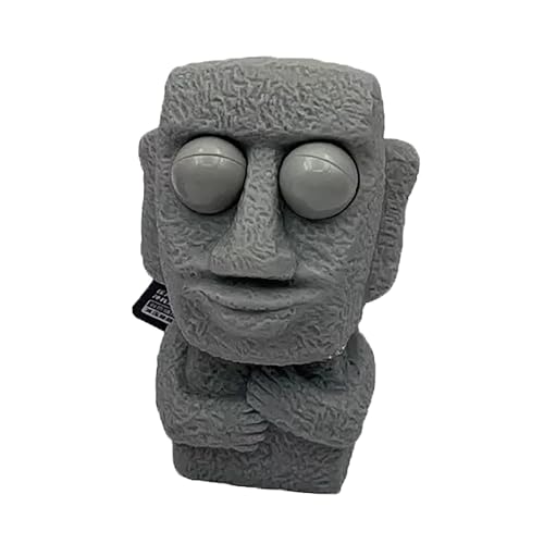 Stone Man ver öffentlicht Stress Spielzeug langsam erholt Sich Soft Moai Statue Squeeze Eyes Interessierter Ausdruck Entspannt Stress Kinder Geschenk von Yawdil