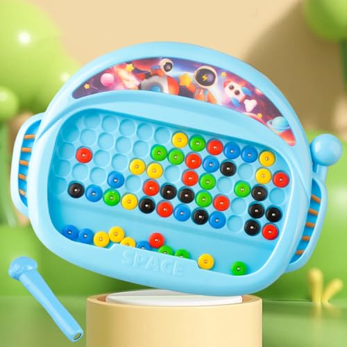 Yawdil 1 Set Pädagogisches Mädchen Montessori Geschenk Kinder Magnetisches Doodle-Brett mit Stift und Perlen Zeichnung Spielzeug für 3-8 Jahre Kinder von Yawdil