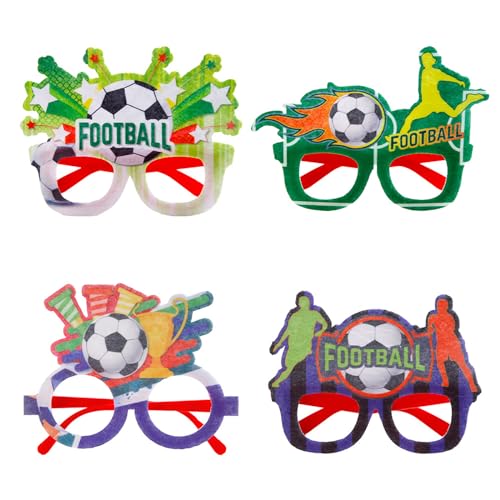 Yawdil Europapokal-Fans 2024 Brille, Fußball-Themen-Gläser Club-Party-Dekorations-Requisiten, Cheerleading-Team-Zubehör von Yawdil