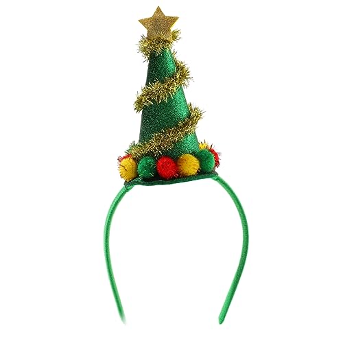 Yazhuq Cartoon-Weihnachtsbaum-Stirnband mit Haarband, pelziges Stirnband für Halloween, Cosplay-Zubehör von Yazhuq