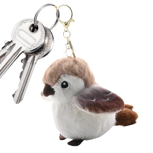 Yaztauho Pelzige Vogel-Plüschpuppe - Süßes Vogelspielzeug, Realistischer 9cm Spatzs Stofftier, Tragbares Geldbörsenzubehör Für Schultaschen, Vogeltaschen-Anhänger, Für Männer, Frauen & Kinder Yaztauho Pelzige Vogel-Plüschpuppe - Süßes Vogelspielzeug, Realistischer 9cm Spatzs Stofftier, Tragbares Geldbörsenzubehör Für Schultaschen, Vogeltaschen-Anhänger, Für Männer, Frauen & Kinder von Yaztauho
