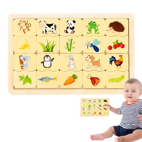 Yaztauho Zahlen-Matching-Spielzeug,Matching-Puzzles für Kinder,Passende Zahlenpuzzles aus Holz | Tragbares Früherziehungsspielzeug, niedliches Lernspielzeug zur Entwicklung der Feinmotorik von Yaztauho