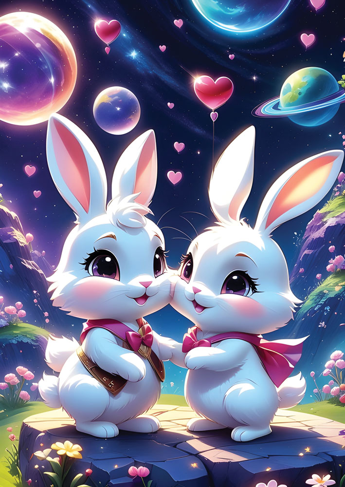 Yazz Bunnies in Love 1000 Teile Puzzle Yazz-3857 von Yazz