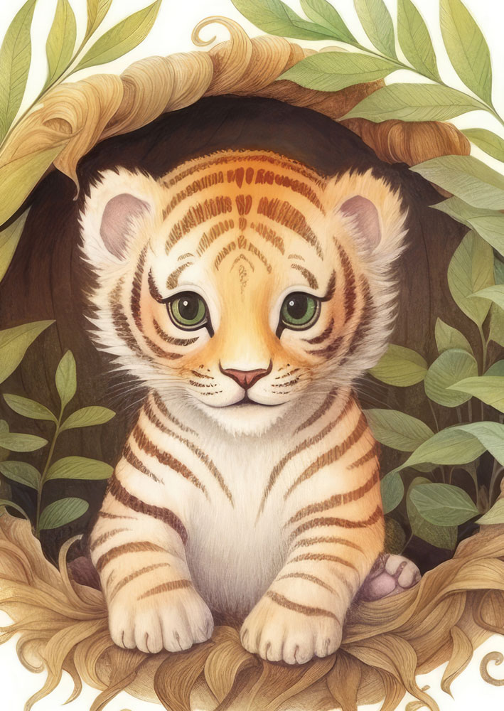 Yazz Cute Tiger 1000 Teile Puzzle Yazz-3875 von Yazz