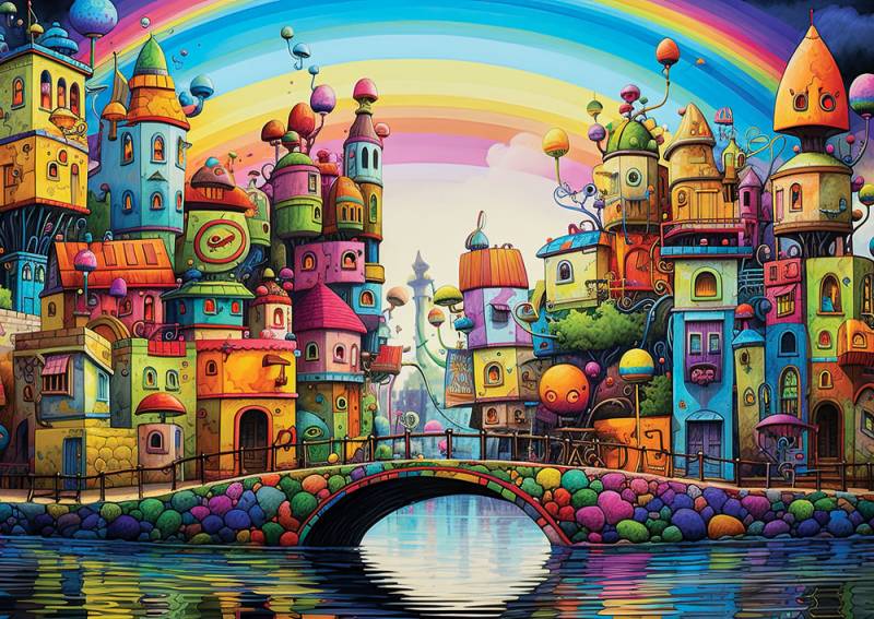 Yazz Rainbow City 1000 Teile Puzzle Yazz-3863 von Yazz