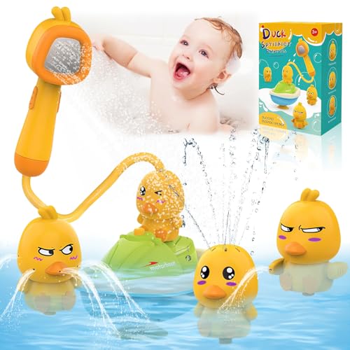 Badewannenspielzeug, Ente Elektrisches Baby Badespielzeug, Wasserspielzeug Kinder mit Duschkopf Badewannen, Badewannen Spielzeug ab 1 2 3 4 Jahr, Badewanne Spielzeug Kinder, Bade Spielzeug Badewannenspielzeug, Ente Elektrisches Baby Badespielzeug, Wasserspielzeug Kinder mit Duschkopf Badewannen, Badewannen Spielzeug ab 1 2 3 4 Jahr, Badewanne Spielzeug Kinder, Bade Spielzeug von Ycaaeo