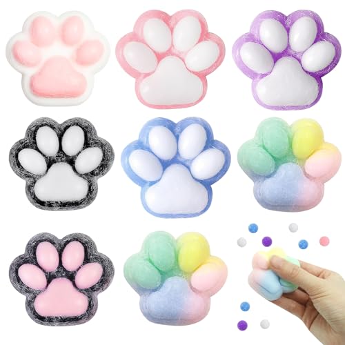 8 Stück Cat Paw Anti Stress Bälle, Cat Paw Squishy, Quetschspielzeug in Form Einer Katzenpfote, Süße Weiche Katzenpfoten Quetschspielzeuge, Funny Stressball Squeeze Antistressball, Mini Fußball 8 Stück Cat Paw Anti Stress Bälle, Cat Paw Squishy, Quetschspielzeug in Form Einer Katzenpfote, Süße Weiche Katzenpfoten Quetschspielzeuge, Funny Stressball Squeeze Antistressball, Mini Fußball von Ycaaeo