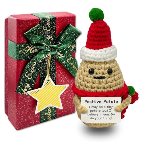 Ycaaeo Potato Christmas, Positive Kartoffel, mit Geschenkbox, Positive Gift Totato, Geschenke für Freundin, Geschenke für Freunde und Familie, Ermutigungsgeschenke, Geschenke mit Positiver Energie von Ycaaeo