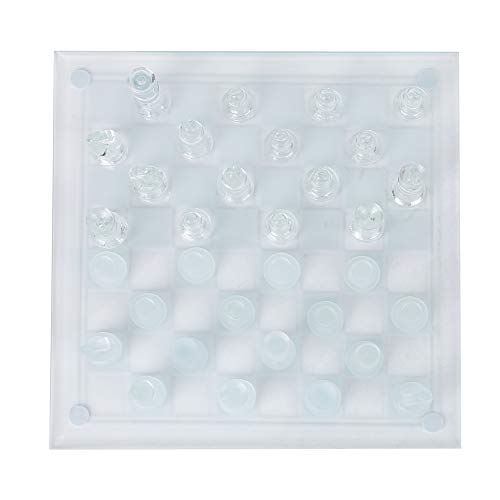 25x25 cm Langweiliges Polnisches Glas Internationales CH -Set mit Schachbrett und 32 CH -Teilen Premium -Qualität Glass CH Set für Internationales CH -Spiel Ele Design für G von Yctze