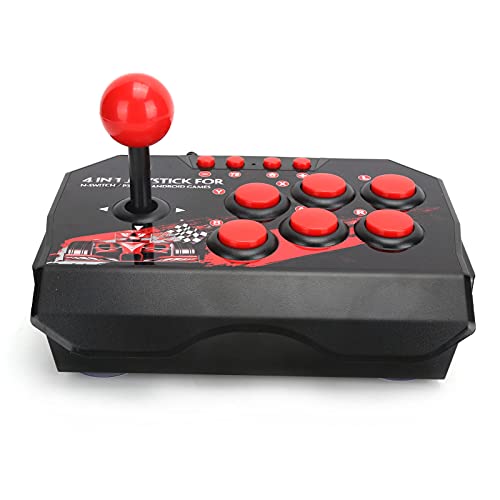 Arcade Fight Stick Controller, Kabelgebundener 4-in-1-Game-Joystick für Switch/PS3/PC/Android-TV, mit Kugelförmigem Joystick und 6 Steuertasten, 3 M Langem USB-Kabel, Unterstützt Den Turbo-Modus von Yctze