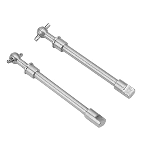 Yctze 2pcs Gehärtete Stahl-Achsen-Antriebswellen-Upgrade-Teile für Axiale SCX24 /24 RC WLER-Auto, Fleckenstahl-ONT-Antriebswelle Ersatz, /24 H ONT-Achsantriebswelle-kompatibel mit Axial von Yctze