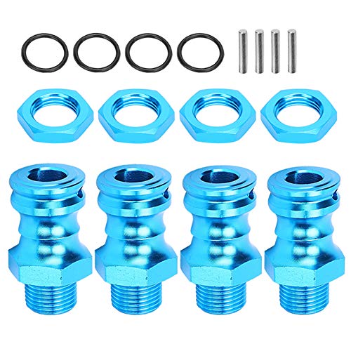 Yctze 4 Stück Aluminium Oy 17 Mm Sechskant 23 Mm Radverlängerung A für 1/8 RC-Car-Modell e Hochwertiges RC-Car-Zubehör für Verbesserte Leistung (Blue) von Yctze