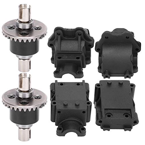 Yctze 4-teiliges Kunststoff-Getriebe-Metall-Differentialset für WLtoys 144001 1/14 RC-Auto RC-Zubehörsatz mit 2-teiligem Metall-Differential-RC-Getriebe Zur Steuerung von Yctze