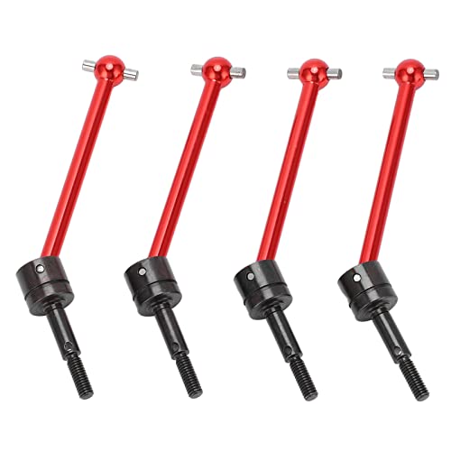 Yctze 4-teiliges RC-Metall-Universal-CVD-Antriebs-Set für TT02B 1/10 RC-Car-Upgrade-Teile, Rot, Kompatibel mit ONT-Hinterrad-Antriebs-CVD für Verbesserte Leistung und Hochwertiges von Yctze