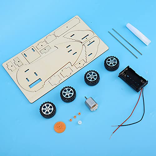 Yctze DIY-Rennwagen-Bausatz aus Holz – Pädagogisches .5V-Modellspielzeug Für | WF Race Car B | F Autobauaktivität | Junge Ingenieure (WF Racing A [Breite Front]) von Yctze