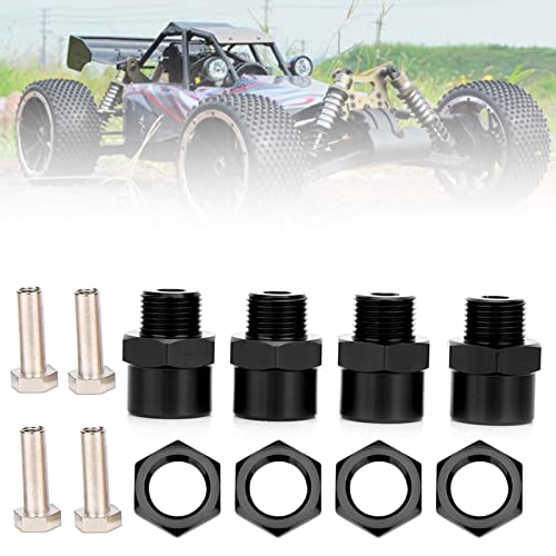 Yctze RC-Auto 12 Mm Bis 17 Mm Sechskantnabe A für D4 HSP 94123 1/10 Auto-Rad-Sechskant-Konvertierung A Zubehör RC-Autozubehör für Verbesserte Leistung (Black) von Yctze