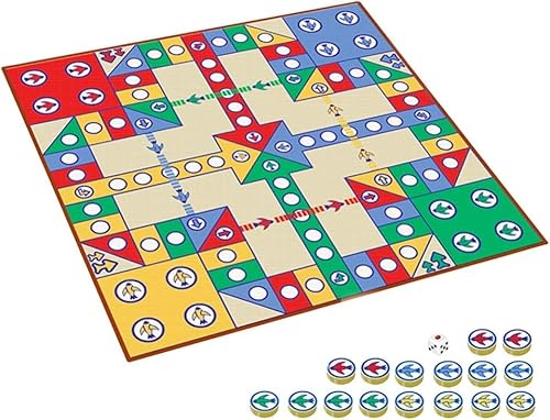 Wasserdichter Ludo-Brettspiel-Teppich, weicher fliegender Schachspiel-Teppich, faltbar, tragbar, Familienunterhaltung, Spielmatte, klassischer Brettspiel-Teppich für Reisen, Party, Picknick im Freien von YeGang