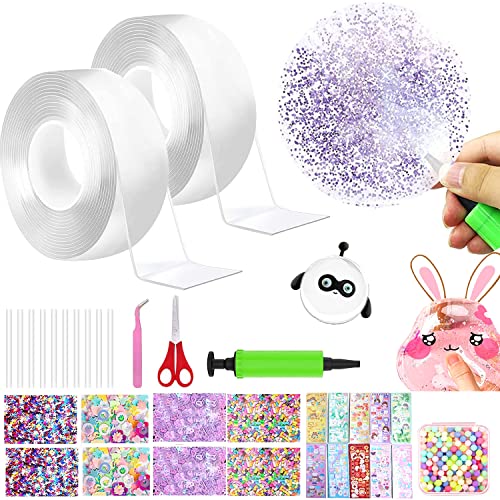 32 Stücke Nano Tape Bubbles Set, 3m Nano Doppelseitiges Klebeband, Magie , Bubble Tape Toy Kit, Selbstklebendes DIY Craft Kit für Mädchen, Jungen von YeahBoom