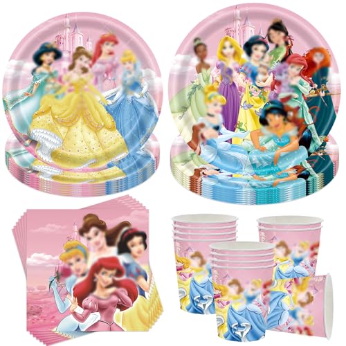 50 Stück Princess Partygeschirr Set,Princess Party Dekorationen mit Teller Servietten Tassen,Thema Partygeschirr Set,Kindergeburtstag Mädchen für 10 Gäste 50 Stück Princess Partygeschirr Set,Princess Party Dekorationen mit Teller Servietten Tassen,Thema Partygeschirr Set,Kindergeburtstag Mädchen für 10 Gäste von YeahBoom