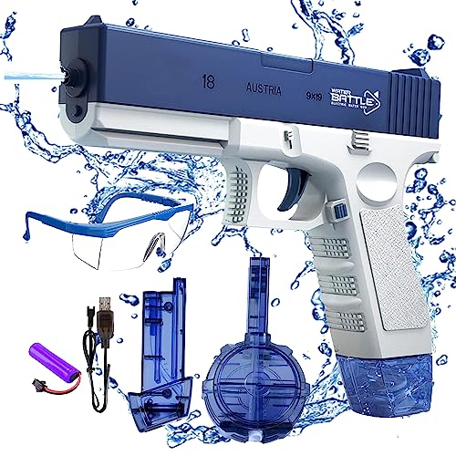 Elektrische Wasserpistole für Erwachsene und Kinder, Automatische Wasserpistole 434+58CC Große Kapazität bis zu 32 Fuß Reichweite,Geeignet Für Outdoor-AktivitäTen Im Sommer Schwimmbad Party Und Strand Elektrische Wasserpistole für Erwachsene und Kinder, Automatische Wasserpistole 434+58CC Große Kapazität bis zu 32 Fuß Reichweite,Geeignet Für Outdoor-AktivitäTen Im Sommer Schwimmbad Party Und Strand von YeahBoom