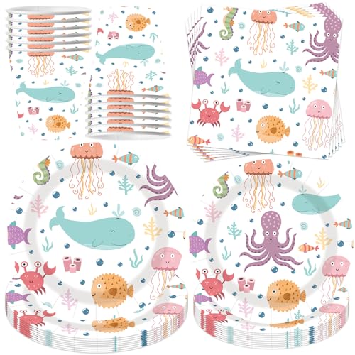 50 Stück Ozean Party Geschirr Set,Kindergeburtstag Geschirr Set,Kindergeburtstag Partygeschirr,Geburtstag Party Geschirr Set,Partygeschirr Set Pappteller Kindergeburtstag Mit Teller Becher Servietten 50 Stück Ozean Party Geschirr Set,Kindergeburtstag Geschirr Set,Kindergeburtstag Partygeschirr,Geburtstag Party Geschirr Set,Partygeschirr Set Pappteller Kindergeburtstag Mit Teller Becher Servietten von YeahBoom