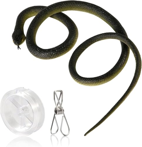 Snake Prank with String Clip,Generisch Snake Prank with String Clip,Gummi Schlange Spielzeug,Schlangenstreich mit Schnurclip,Rubber Snake Prank Props,schlange gummi,gummi schlang,schlang Spielzeug von YeahBoom