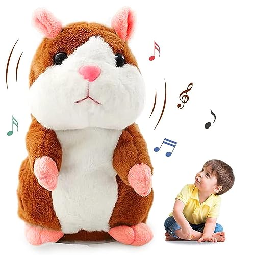 Sprechender Hamster Spielzeug,Sprechende Hamster Wiederholt,Lustige Kinder Stofftiere,Talking Plüschtier Elektronische,Maus Kinder Stofftier,Plüsch Hamster,Record Spielzeug Interaktives für Baby Kids von YeahBoom