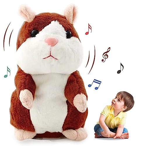 Sprechender Hamster Spielzeug,Sprechende Hamster Wiederholt,Lustige Kinder Stofftiere,Talking Plüschtier Elektronische,Maus Kinder Stofftier,Plüsch Hamster,Record Spielzeug Interaktives für Baby Kids von YeahBoom