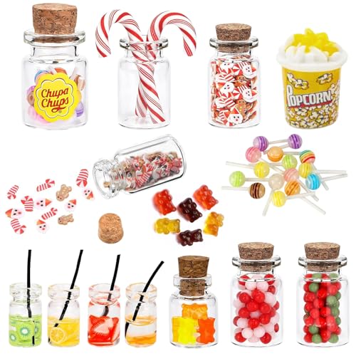 Wichtel Zubehör,11 Stück Miniatur Deko SüßIgkeiten Weihnachten,Miniatur Weihnachten Süßigkeiten und Trinken Set,Puppenhaus Zubehör Mit Lolli Gummibärchen für Wichteltür Puppenhaus Deko Wichtel Zubehör,11 Stück Miniatur Deko SüßIgkeiten Weihnachten,Miniatur Weihnachten Süßigkeiten und Trinken Set,Puppenhaus Zubehör Mit Lolli Gummibärchen für Wichteltür Puppenhaus Deko von YeahBoom