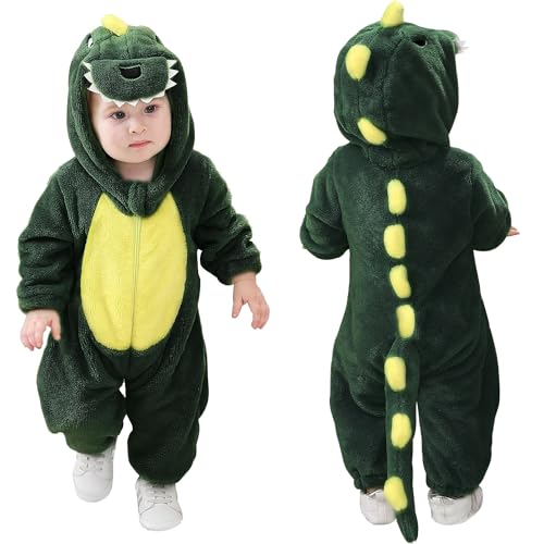 YeahBoom Dinosaurier Jumpsuit,Dinosaurier Kostüm Kinder,Drachen Kostüm Kinder Jungen,Dinosaurier Kostüm Mädchen,Dino Kostüm Kinder T Rex,Dinosaurier Jumpsuit Kinder,Faschings Kostüm Dino Kinder von YeahBoom