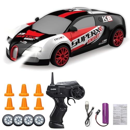 YeahBoom Ferngesteuert RC Drift Car,1:24 Ferngesteuertes Auto 2,4Ghz Spielzeugauto 15km/h 4WD Ferngesteuertes Rennauto,Ferngesteuertes Drift Auto,Ferngesteuertes Drift Car von YeahBoom