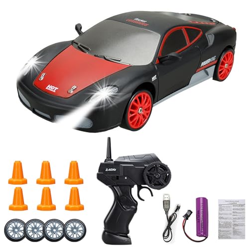 YeahBoom Ferngesteuert RC Drift Car,1:24 Ferngesteuertes Auto 2,4Ghz Spielzeugauto 15km/h 4WD Ferngesteuertes Rennauto,Ferngesteuertes Drift Auto,Ferngesteuertes Drift Car von YeahBoom