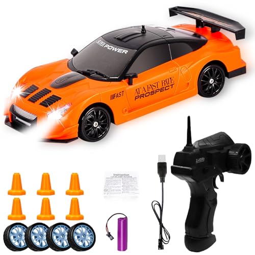 YeahBoom RC Drift Car,2.4Ghz RC Auto,1:24 Ferngesteuertes Auto,Ferngesteuertes Auto 4WD RC Auto,Schnelles Rennauto mit Fernbedienung,Modellfahrzeug für Jungen Mädchen und Erwachsene Geschenk von YeahBoom