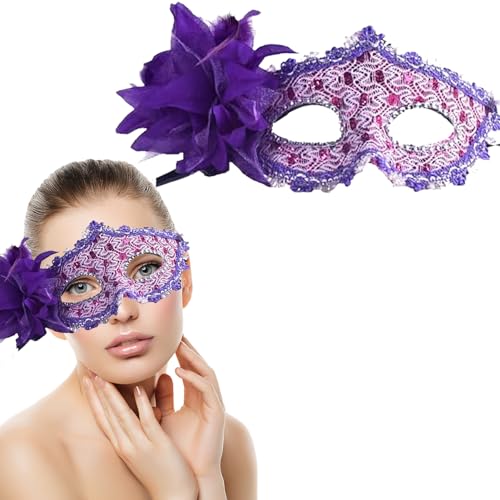 YeahBoom Venezianischen Masquerade Maske,Spitze Maske,Venezianische Maske Spitze Damen,Maskerade Ball Maske,Karneval Dekorationen Venezianische Masken für Frauen,für Halloween Karneval Party Kostüm von YeahBoom